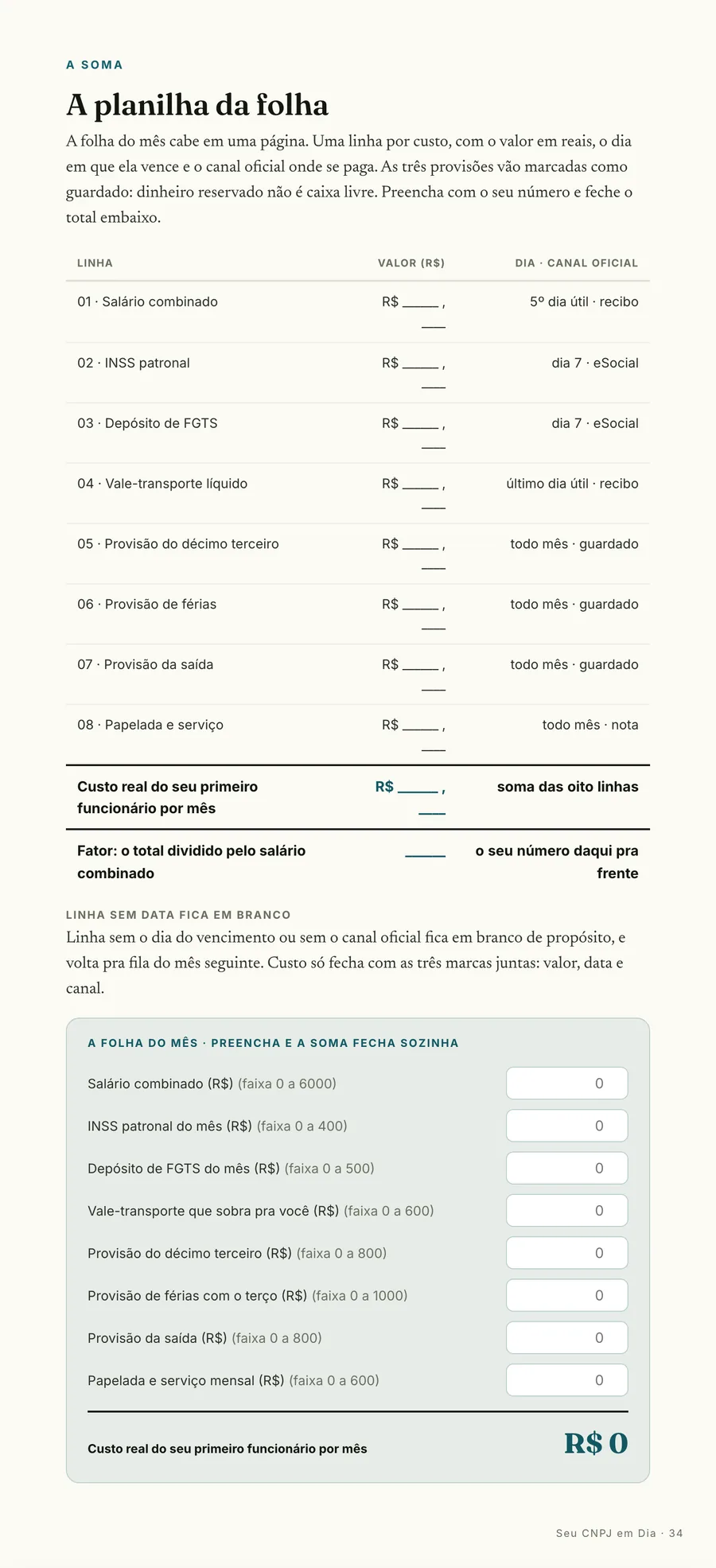 Página real do guia: A planilha